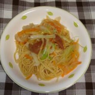 ルクエで簡単和風パスタ（梅コンプ醤油味）